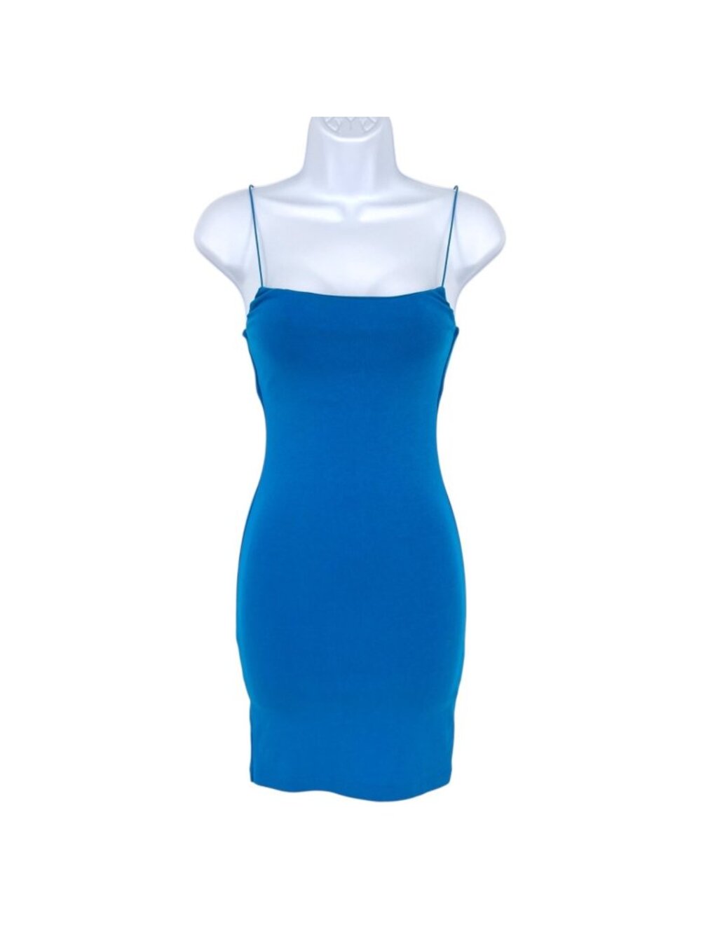 Zara Blue Bodycon Clubwear Spaghetti Strap Mini Dress Womens Size Small